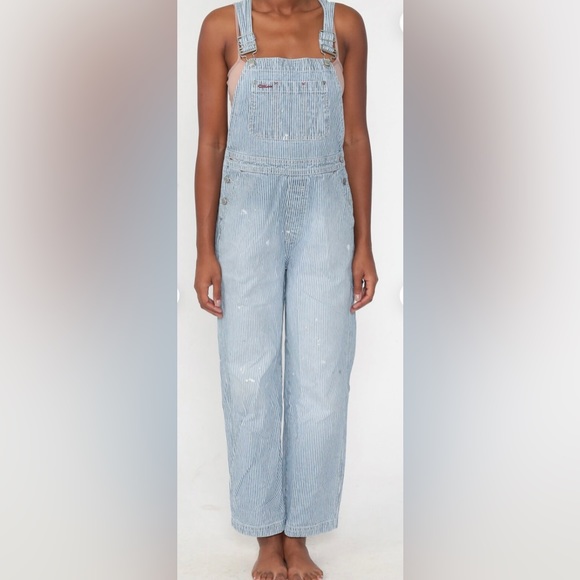 GAP Jeans Gap Railroad Stripe Denim Overalls Poshmark